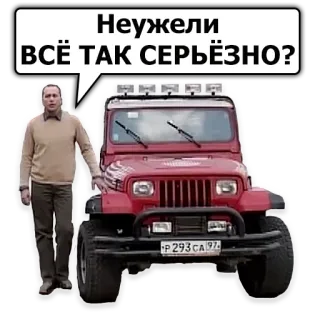 🙄 Неужели ВСЁ ТАК СЕРЬЁЗНО? homme, voiture, question, russe telegram sticker