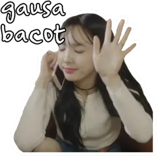 🙄 gausa bacot pessoa, gesto de mão, falar ao telefone, mulher whatsapp sticker
