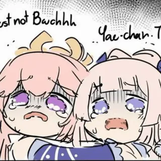 🍡 just not Bwxhhh
Yae-chan. To anime, sad, crying, cartoon, emotional, manga telegram sticker