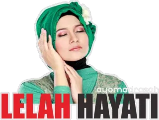 😥 LELAH HAYATI hidżab, kobieta, portret, indonezyjski telegram sticker