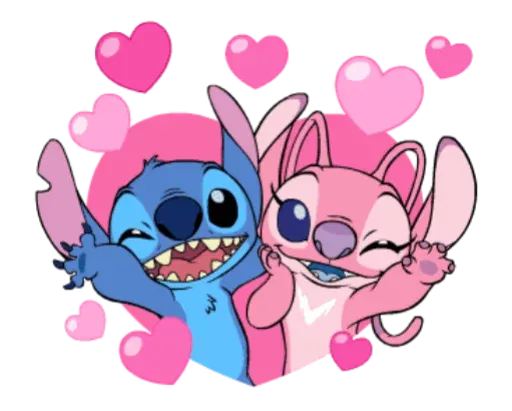 Stitch & Angel @stickerscar