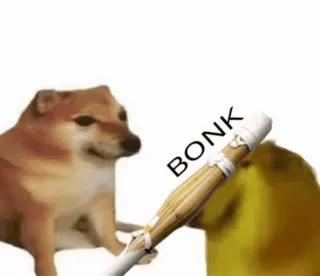 😡 BONK Meme, Doge, Cheems, Bonk, Klub, Humor telegram sticker