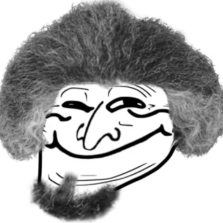 😊 trollface, meme, internet meme, funny, comic, expression telegram sticker