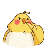 😠 새, 가운데 손가락, 불쾌한, 만화, 몸짓 telegram sticker