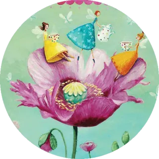 🌸 花, 仙女, 茶, 魔法, 奇幻 telegram sticker