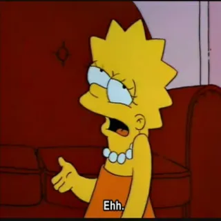 😦 Lisa Simpson The Simpsons Ehh. Lisa Simpson, Simpsons, Cartoon, Ehh whatsapp sticker