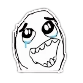 😰 Meme, Pianto, Internet, Rageface, Troll telegram sticker