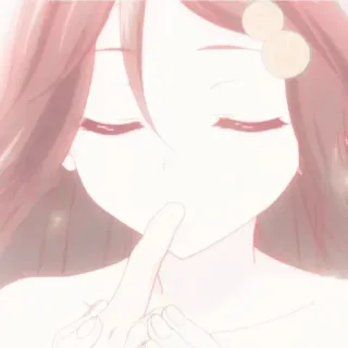 🌸 anime, ragazza, carina, dito, segreto, shh telegram sticker