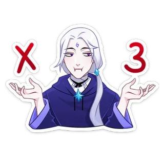 🤷 X 3 อนิเมะ, สติกเกอร์, x3, ตัวละคร telegram sticker