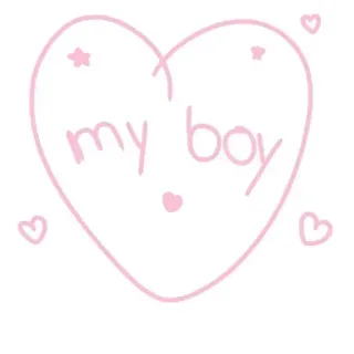 ❤️ my boy coeur, amour, mon garçon, relation, rose, mignon telegram sticker