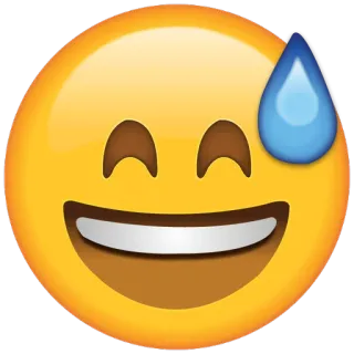😅 Эмодзи, Лицо, Пот, Улыбка, Нервный, Тревожный, Облегчение telegram sticker