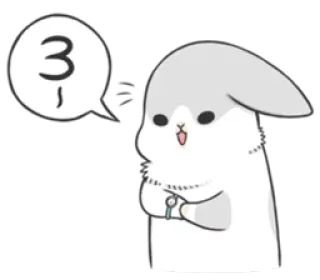 🐰 3_ kelinci, imut, hewan, stiker telegram sticker
