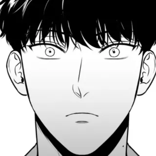 🍾 Anime, Manga, Porträt, Schwarzweiß, Cartoon telegram sticker