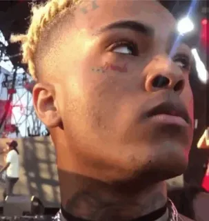 😐 XXXTentacion แร็ปเปอร์, นักดนตรี, XXXTentacion, ภาพเหมือน, ใบหน้า telegram sticker
