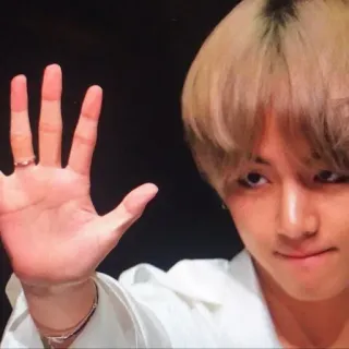 🐯 kpop, orang, tangan, melambai, pria telegram sticker