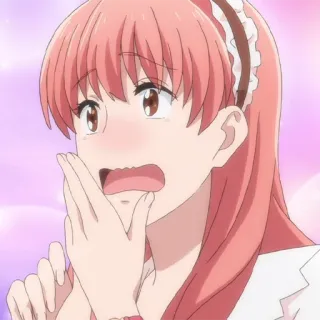 🎀 anime, chocado, surpresa, envergonhado, corado telegram sticker