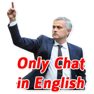 🎤 José Mourinho Only Chat in English soccer, football, coach, jose, mourinho telegram sticker