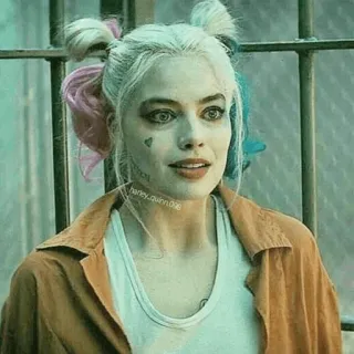 🙂 Harley Quinn harley.quinn.006 harley quinn, dc comics, margot robbie, villana, personaje de cómic, coletas telegram sticker