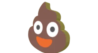 💩 emoji, poop, brown, cartoon, happy telegram sticker