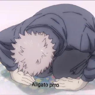 ☁️ Aligato prro Anime, Reverencia, Gracias, Perro telegram sticker