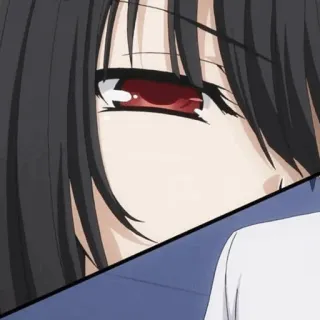 🍷 anime, eye, red eye, manga, character telegram sticker