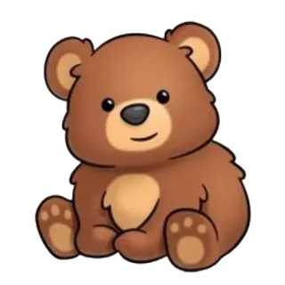 😊 animale, orso, orsetto, carino, cartone animato, giocattolo telegram sticker