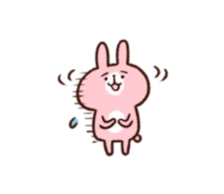 🐰 królik, różowy, słodki, kawaii telegram sticker