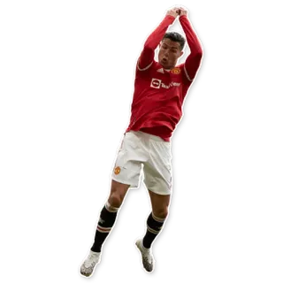 👇 Cristiano Ronaldo football, footballeur, athlète, manchester united, joueur whatsapp sticker