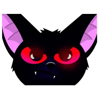 😠 летучая мышь, животное, мультфильм, хэллоуин, милый, жуткий whatsapp sticker