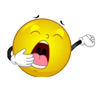 😴 Emoji, Müde, Erschöpft, Gähnen, Cartoon telegram sticker