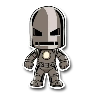 🤖 Iron Man Iron Man, Marvel, superhero, armor, cartoon telegram sticker