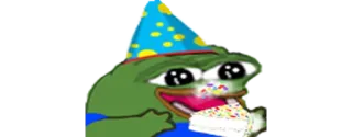 ☺️ Pepe the Frog pepe, sapo, aniversário, bolo, festa, meme telegram sticker