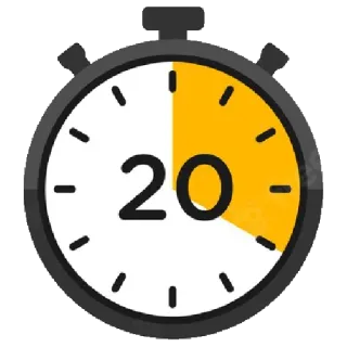 ⏱ 20 timer, time, clock, countdown telegram sticker
