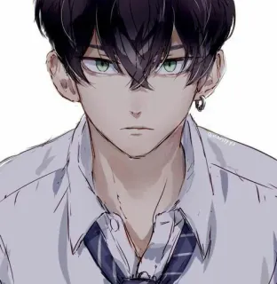 ▪️ Anime, Manga, Ritratto, Ragazzo anime, Personaggio, Illustrazione telegram sticker