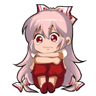😥 Аниме, Чиби, Милый, Грустный, Плачущий, Каваий telegram sticker