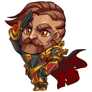 🫡 Cartoon, Mann, Gruß, Rüstung, Fantasy, Figur telegram sticker