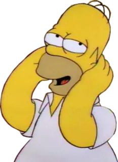 💁 Homer Simpson The Simpsons Гомер, Симпсоны, Мультфильм, Жёлтый, Персонаж telegram sticker