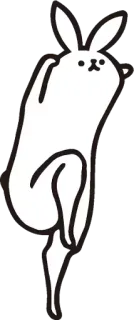 🐰 conejo, animal, lindo, dibujos animados, pegatina telegram sticker