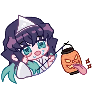 🌬 Muichiro Tokito Demon Slayer Anime, Chibi, Cartone animato, Personaggio, Demon Slayer, Muichiro Tokito whatsapp sticker