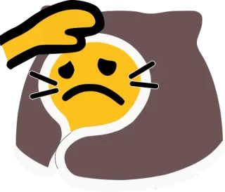 😔 Traurigkeit, Emoji, Gefühl, Depression, Emotional, Melancholie telegram sticker