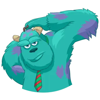 🤨 Sully Monsters, Inc. monster, blau, cartoon, sully, monster ag, disney, pixar telegram sticker