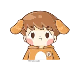 😒 Dessin animé, Chien, Mignon, Animal, Animal de compagnie telegram sticker