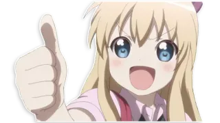 👍 Anime, Pulgar arriba, Lindo, Chica, Feliz, Positivo telegram sticker