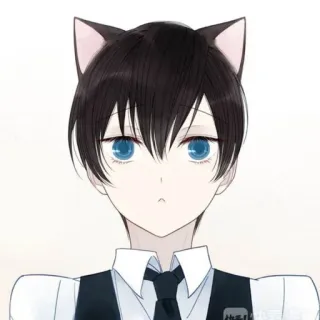 🥞 anime, manga, cat ears, cute, cartoon, boy telegram sticker