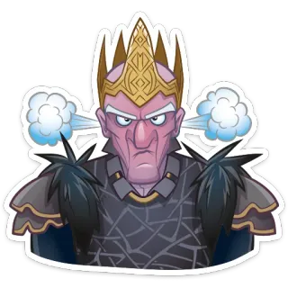 😡 enojado, rey, dibujos animados, personaje, realeza telegram sticker