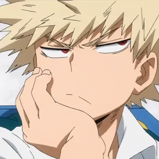 🎭 Bakugo Katsuki My Hero Academia Аниме, Моя геройская академия, Бакуго, Кацуки, Персонаж, Наклейка whatsapp sticker