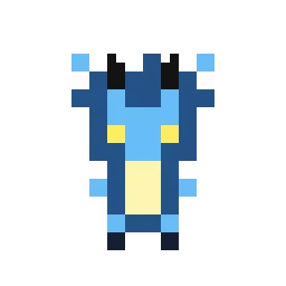 💙 Pixel Art, Blau, Tier, Digitale Kunst telegram sticker