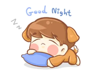 💤 Good Night good night, sleeping, cartoon, animal, cute, kawaii telegram sticker