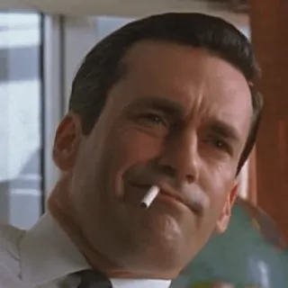😶 Don Draper Mad Men Rauchen, Zigarette, Mann, Figur, Fernsehsendung telegram sticker