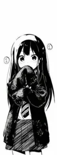 😮 anime girl, school uniform, manga, cartoon, character telegram sticker